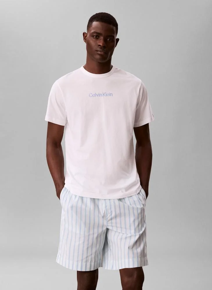 كالفن كلاين طقم بوبلين قصير